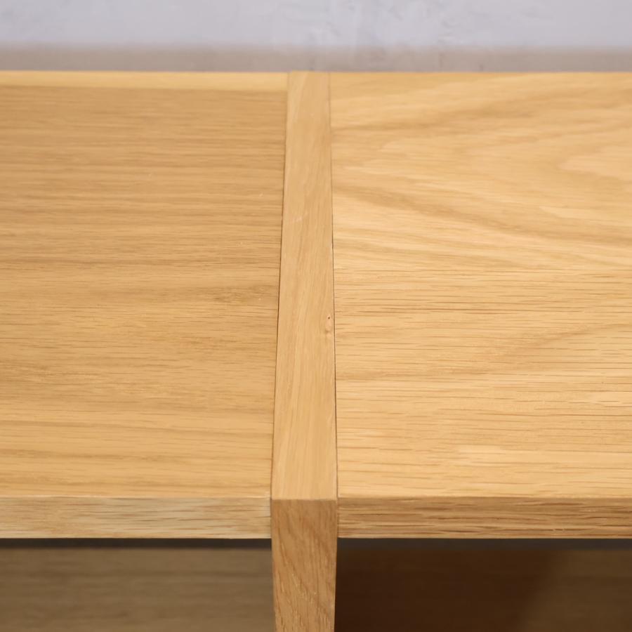 無印良品（MUJI） オーク材 スタッキングシェルフ 3段・2列 オープン