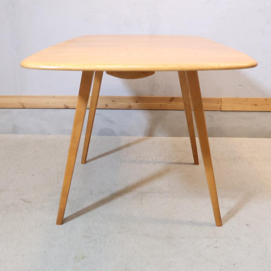 Ercol アーコール エルム無垢材 ドロップリーフテーブル ダイニング