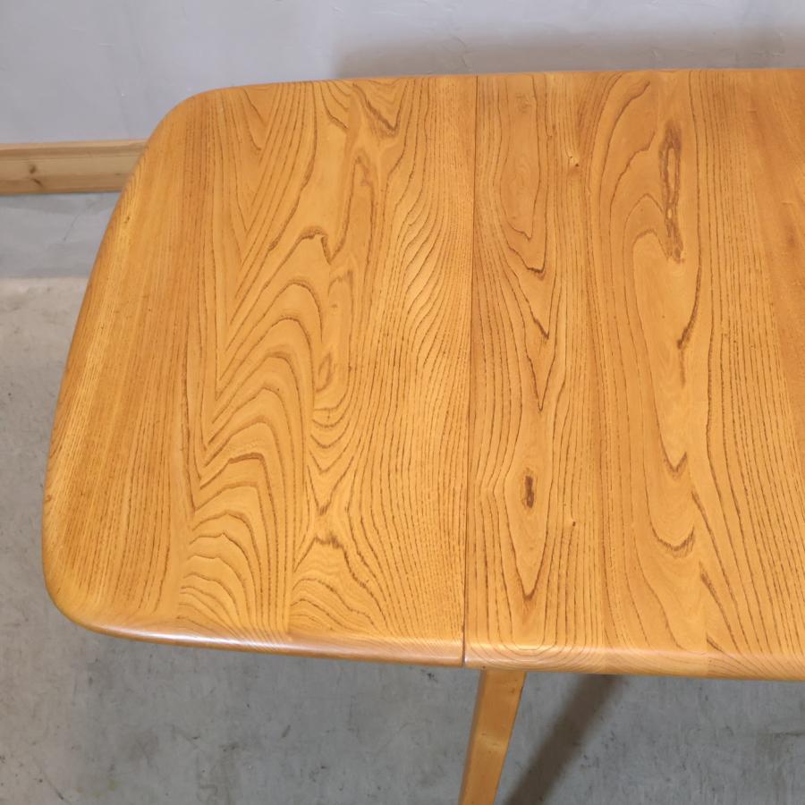 Ercol アーコール エルム無垢材 ドロップリーフテーブル ダイニング