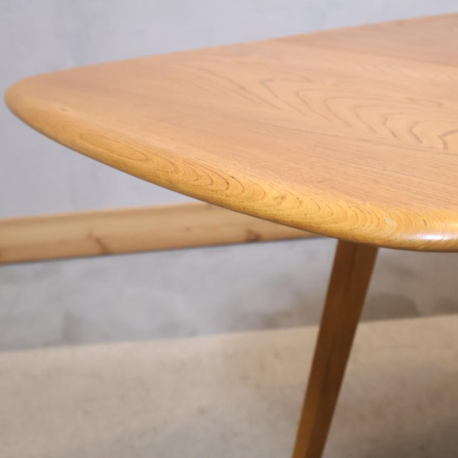 Ercol アーコール エルム無垢材 ドロップリーフテーブル ダイニング