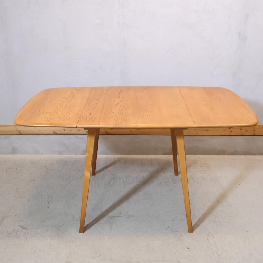 Ercol アーコール エルム無垢材 ドロップリーフテーブル ダイニング