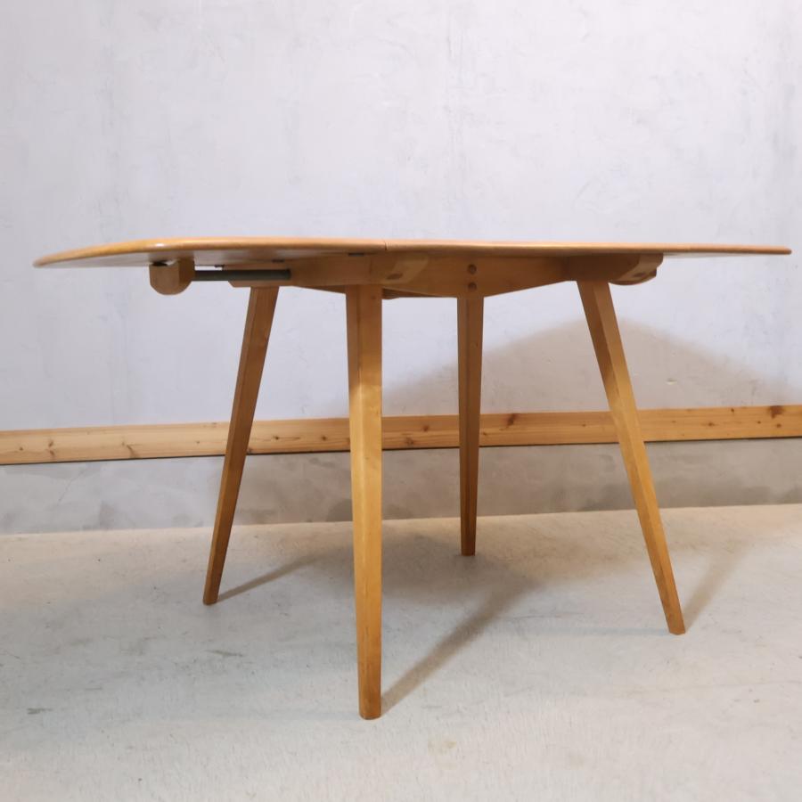 Ercol アーコール エルム無垢材 ドロップリーフテーブル ダイニング