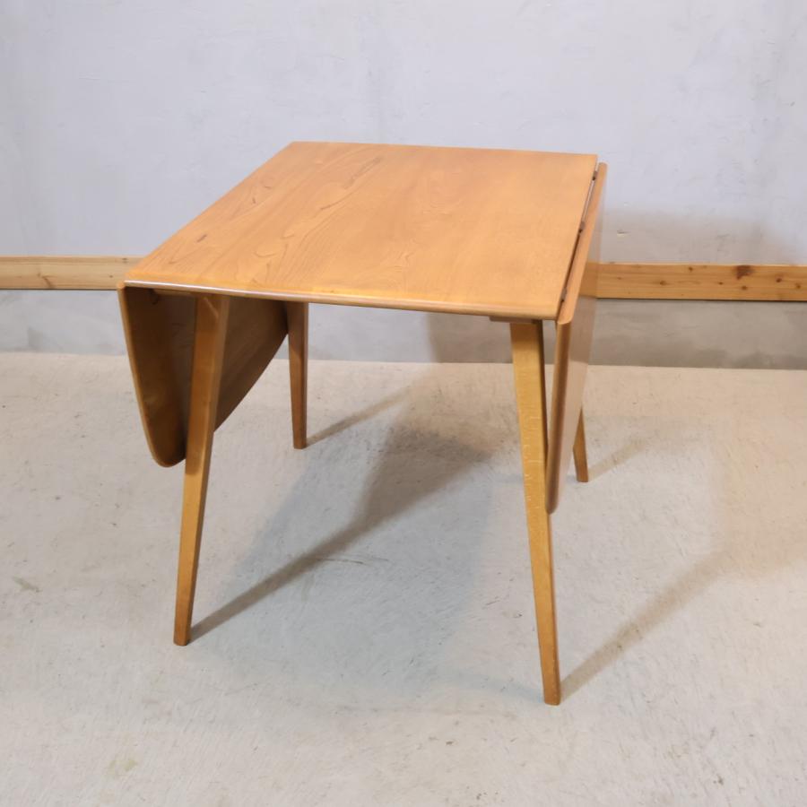 英国 イギリス ヴィンテージ アーコール エルム材 ダイニングテーブル デスク Ercol アーコール エルム無垢材 ドロップリーフテーブル ダイニング
