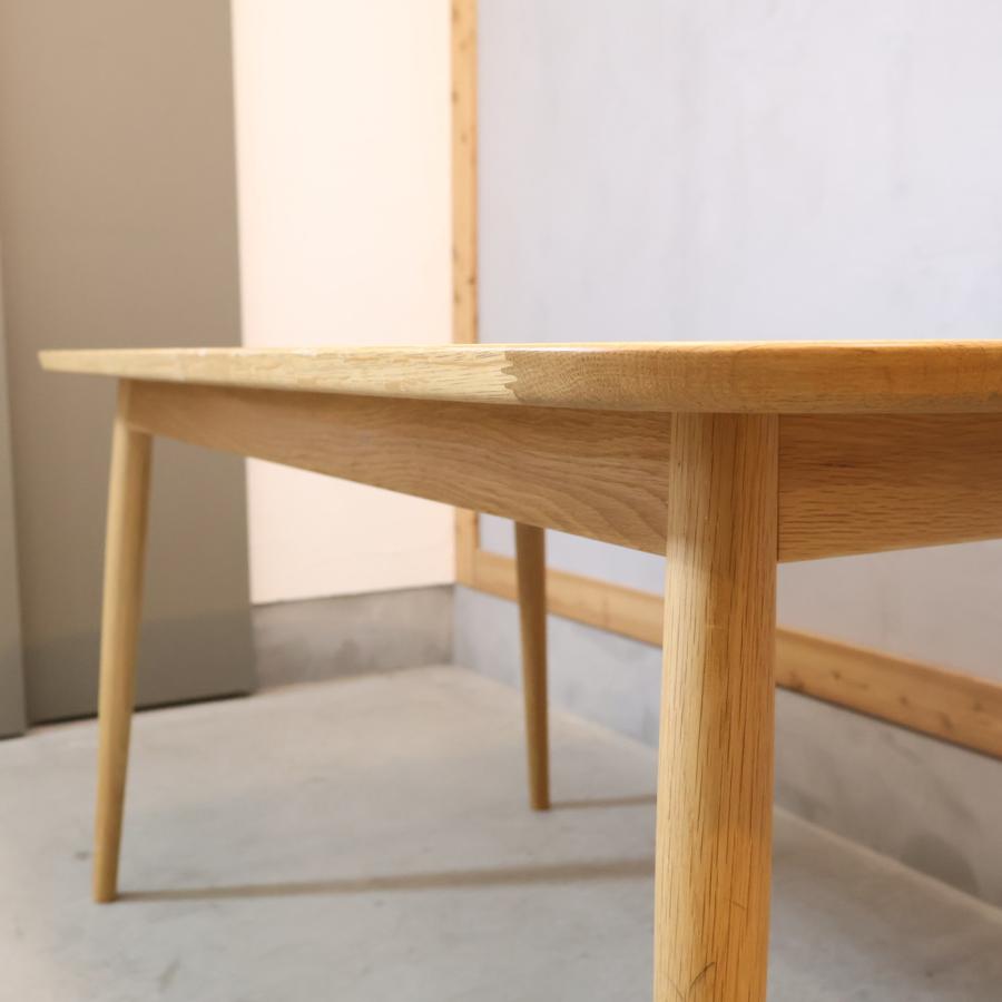 無印良品（MUJI） オーク材 ダイニングテーブル 丸脚 4人用 ナチュラル