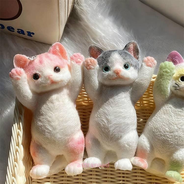 特大 リアル ねこ 20cm グッズ 萌え 大きい スクイーズ 猫 柔らかい