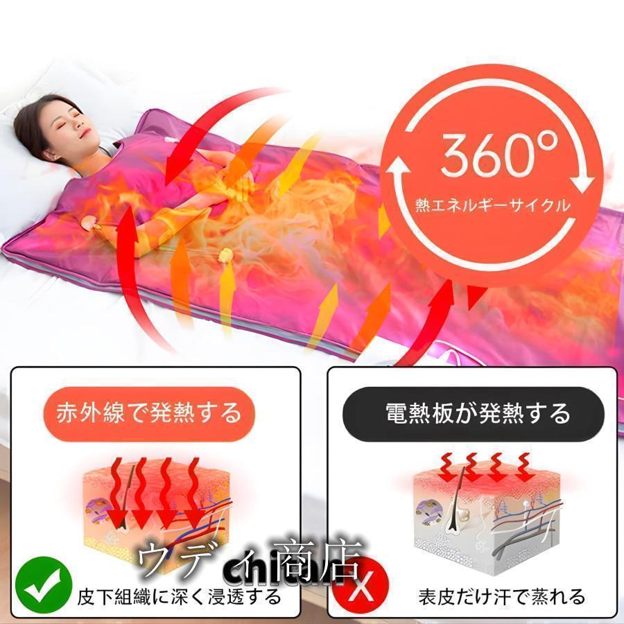 Fir Health Sauna 遠赤外線サウナマット 遠赤外線ヒートマット 発汗ラップ ダイエットラップ 自宅サウナ 一人用