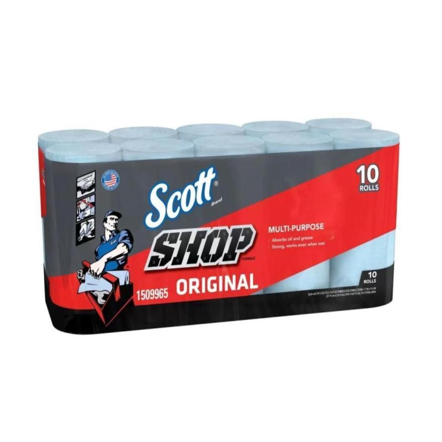 【コストコ】スコット ショップタオル 20ロール(10ロール×2袋) コストコ（Costco） スコット ショップタオル ブルー 55枚 x 20 ロール