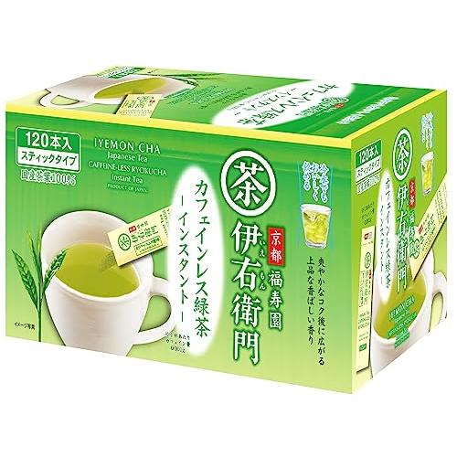 宇治の露 伊右衛門 カフェインレス インスタント緑茶スティック 120本入 デカフェ・ノンカフェイン 粉末 0.8グラム (x 120) | 