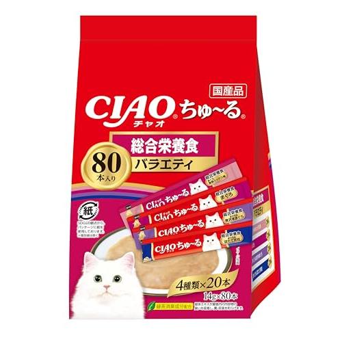 チャオ (CIAO) ちゅ~る 総合栄養食バラエティ 80本 猫用おやつ