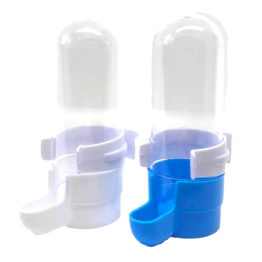 鳥かごにしっかり固定できる】 鳥用 自動給餌器 2個セット 水入れ