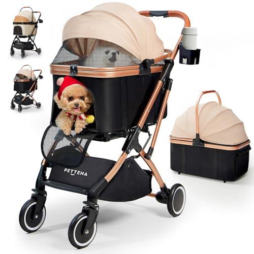 最新自立型PETTENA 分離型 ペットカート 耐荷重20KG 広い空間 自立可能