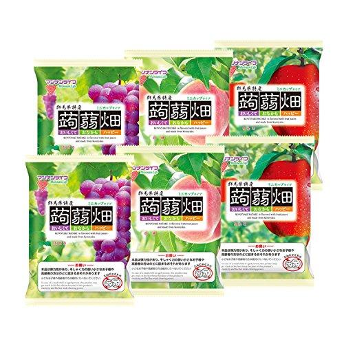 定番  マンナンライフ 蒟蒻畑 3種 ぶどう味・白桃味・りんご味(25g×12個) 各２袋 合計72個 | 