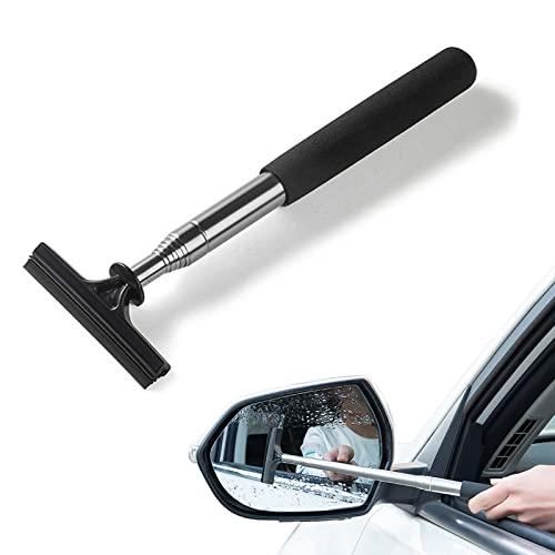 洗車用スクイージー スクイジー 水切りワイパー 車 ガラスワイパー 結露水滴取り延長ポール付きブラック、車のミラー/窓/浴室の鏡の水を洗浄するた | 