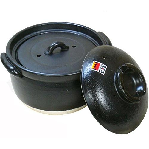 A【 ふっくら ごはん鍋 】 3合炊き 二重蓋 四日市ばんこ焼 (日本製) 【 ふっくら ごはん鍋 3合炊き 二重蓋 四日市ばんこ焼 (日本製) 本格派 3