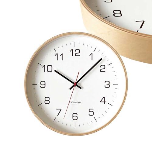 KATOMOKU plywood wall clock 4 km-61NARC ナチュラル 掛け時計 連続秒針 φ304mm (電波時計) | 