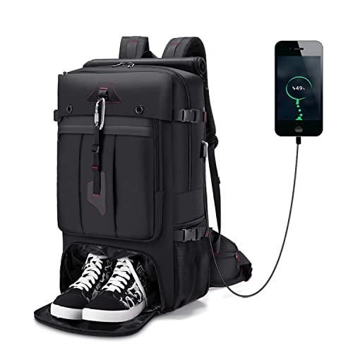 [shrradoo] 登山リュック 70L 大容量 ファスナー リュックサック バックパック 17インチPC リュックサック スクエア 防水 ハ | 