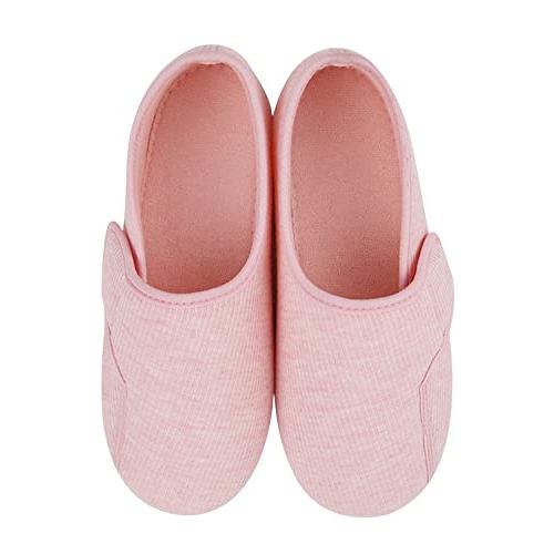 Euyqs レディース 介護 リハビリ ルーム シューズ 高齢者 室内 履き 柔らか 婦人靴 (#1 ピンク measurement_24_po | 