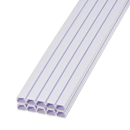 オーム電機 テープ付き配線モール 配線カバー ケーブルカバー