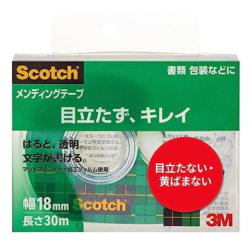 3M スコッチ テープ メンディングテープ ディスペンサー付 18mm×30 小