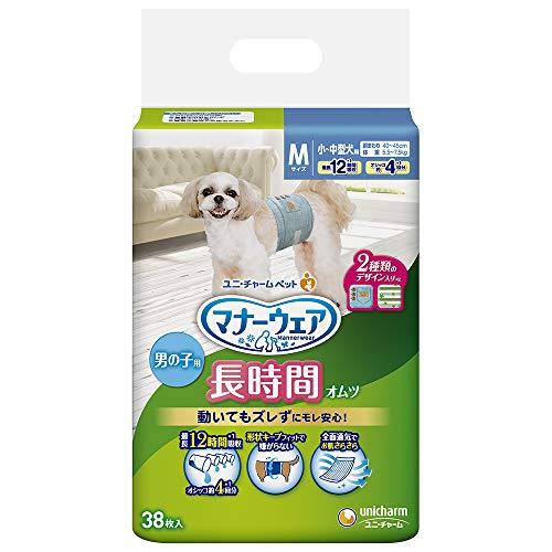 マナーウェア 犬用 おむつ 長時間オムツ 男の子用 Mサイズ 小~中型犬用 304枚(38枚×8) おしっこ ペット用品 ユニチャーム[ケース品 |  | 01