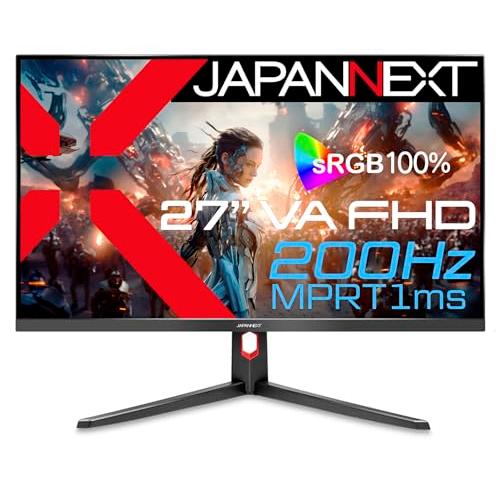 JAPANNEXT 27インチ ゲーミングモニター 200Hz 1ms フルHD 1920x1080