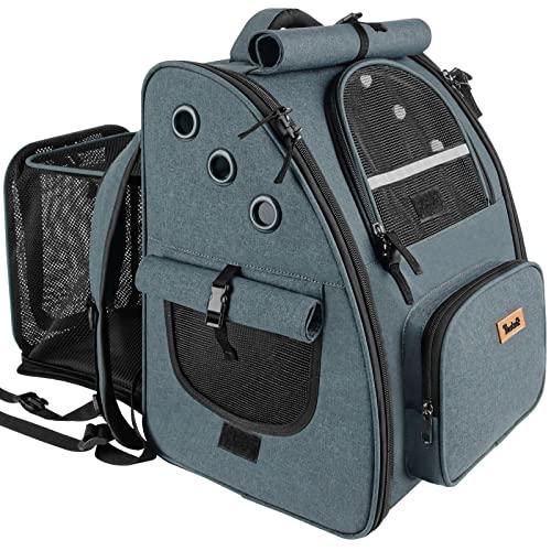 Tresbro 拡張可能な 犬 猫 リュック最新型3in1 ペット ロック式ダブル