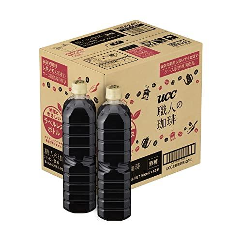 UCC 職人の珈琲 無糖 ラベルレスボトル ペットボトル 900mlx12本 | 
