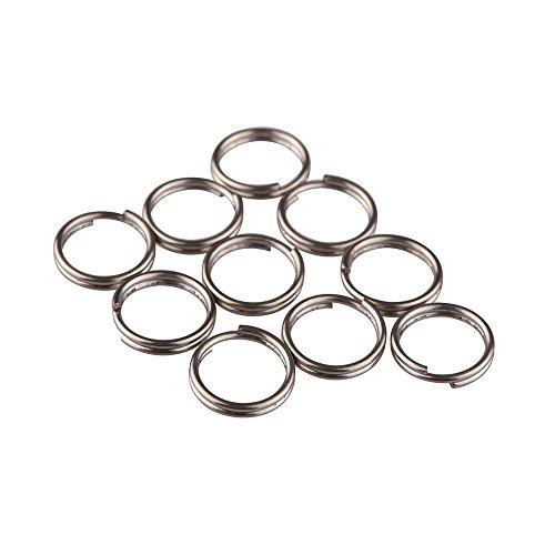 TISUR チタン合金 軽量 外徑10/12/14mm 10個入り または 外徑25mm/32mm 5個入りキー ホルダー キー リング (10 | 