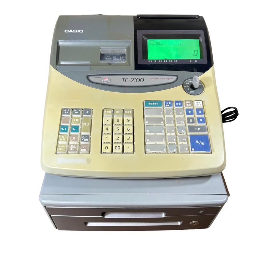 設定無料 CASIO TE-2100-15S レジスター 15部門 250512 CASIO TE-2100-15S グレー 中古CASIO TE-2100-15S グレー CASIOカシオ