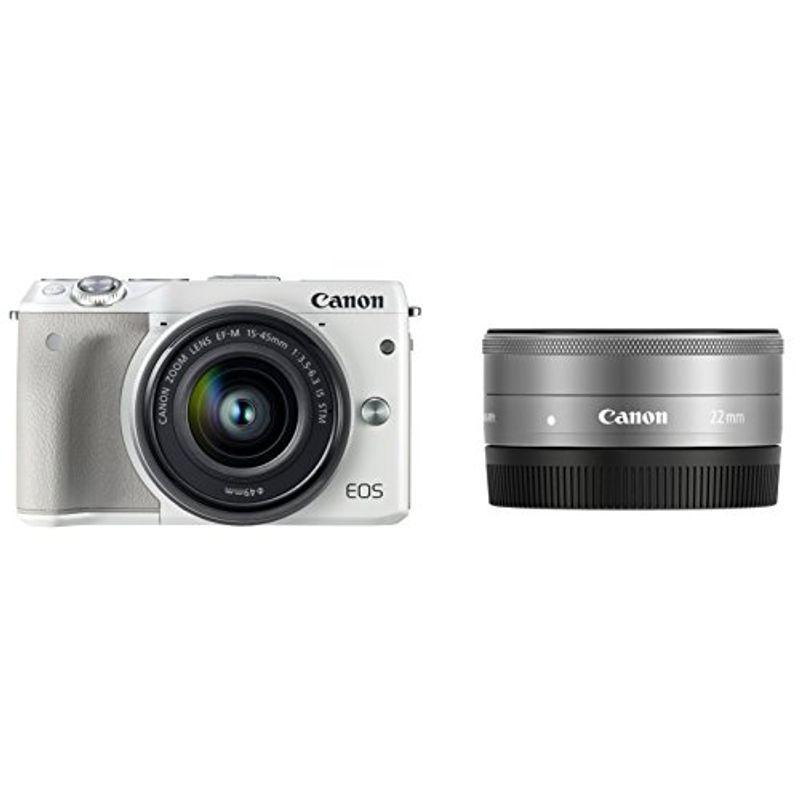 Canon ミラーレス一眼カメラ EOS M3 ダブルレンズキット(ホワイト) EF