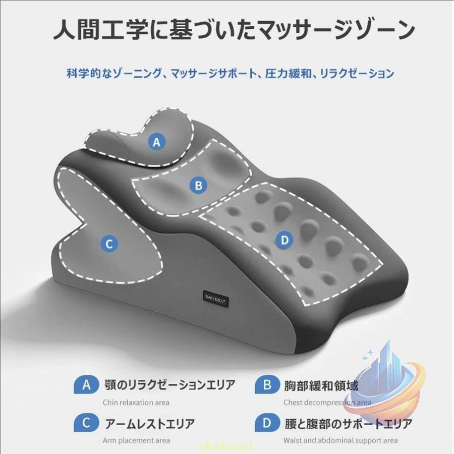 うつ伏せクッション枕三角クッション身体にフィットゲーム読書3次元マッサージゾンチー抗菌防臭形状記憶メモリーフォームストレス解消快適リラックス_2