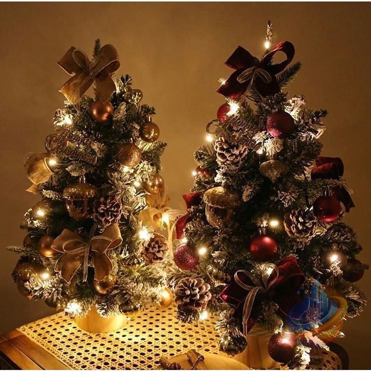 50cm LEDイルミネーションライト 500 円クーポン クリスマスツリー 卓上 ミニ DIY可能ゾンチー電池式 人工 クリスマスつりー 小さめ 雪化粧 クリスマス雑貨_2