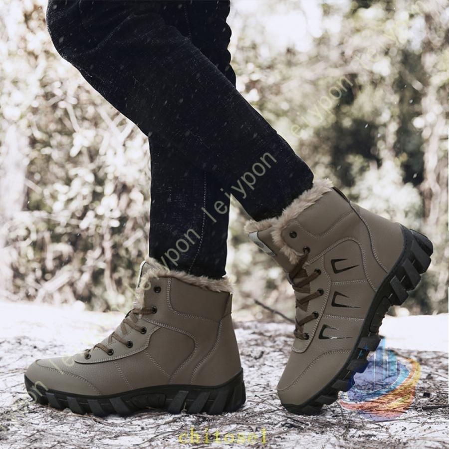 スノーブーツ レディース スノーシューズ 防寒 雪 冬用 トレッキングシューズゾンチー登山 靴 裏ボア ハイカット アウトドア 防滑 軽量 ブーツ 滑らない_16