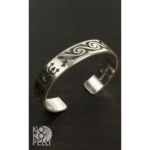 Hopi Jewelry ホピ族 Hallie Honanie /オーバーレイヤモリブレスレット 