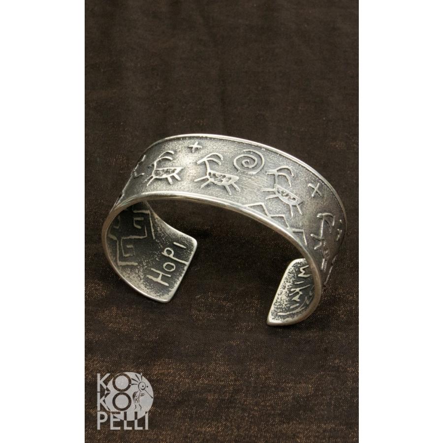 Hopi Jewelry ホピ族Steve Wikviya LaRance /壁画デザインブレスレット