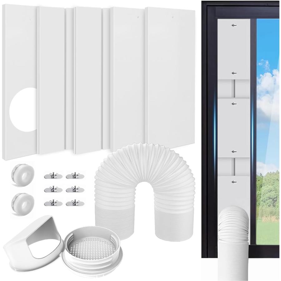 ● SANYO 冷風機 SAD-140(HD) +専用ダクト、パネルセット Amazon.co.jp: 窓用ダクトパネル テラス窓用パネル 4枚セット 窓枠高さ