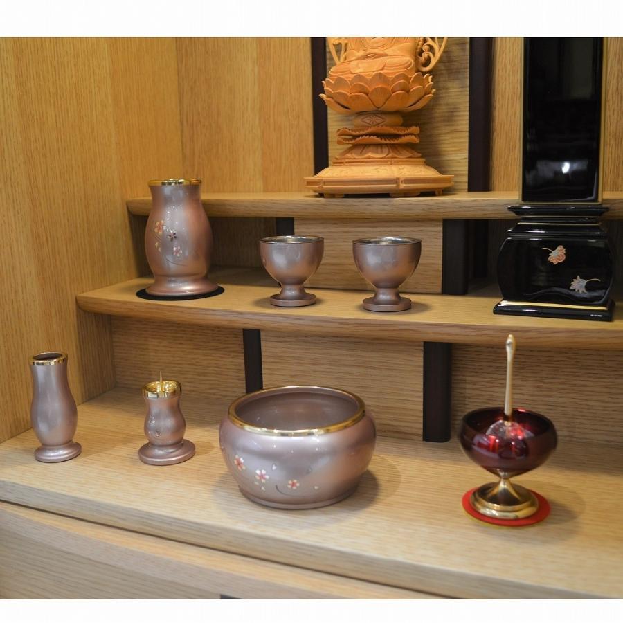 仏具 セット 6点 ルミエール 桜彫り モダン仏具 2.5寸 3.0寸 3.5 仏具 セット 6点 ルミエール 桜彫り モダン仏具 2.5寸 3.0寸 3.5
