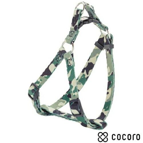 ペットフード ペット用品のcocoroアルファッション 迷彩ハーネス Ss グリーン 犬 首輪 リード ハーネス 人気特価
