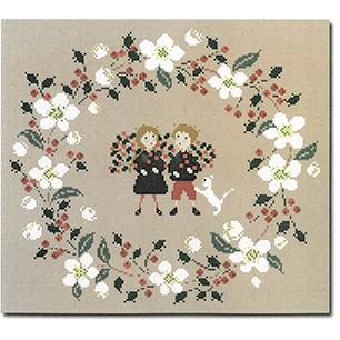 最新作 クロスステッチ図案 白いクリスマスリース Per129 輸入手芸のココロ商店 通販 Yahoo ショッピング