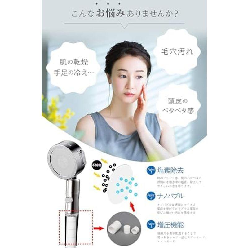 日本正規販売品 東京星川 FINE BUBBLE STAR シャワーヘッド 節水 塩素除去 5段階モード 高水圧 増圧用シャワーヘッド 低水圧 マイクロバブ