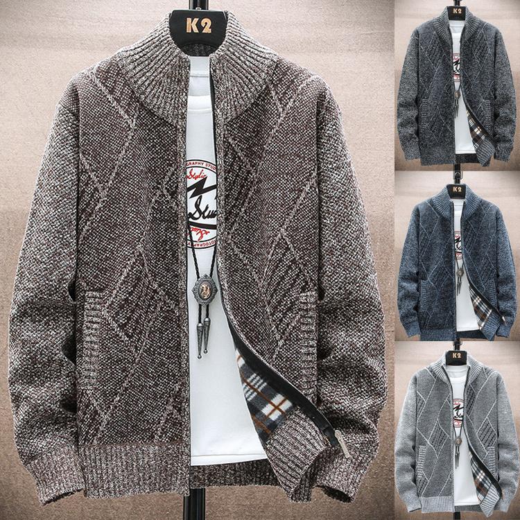 カーディガン メンズ 冬服 裏起毛 コーディガン ニットセーター 長袖ジャケット 厚手 暖かい 22 冬 防寒着 激安通販