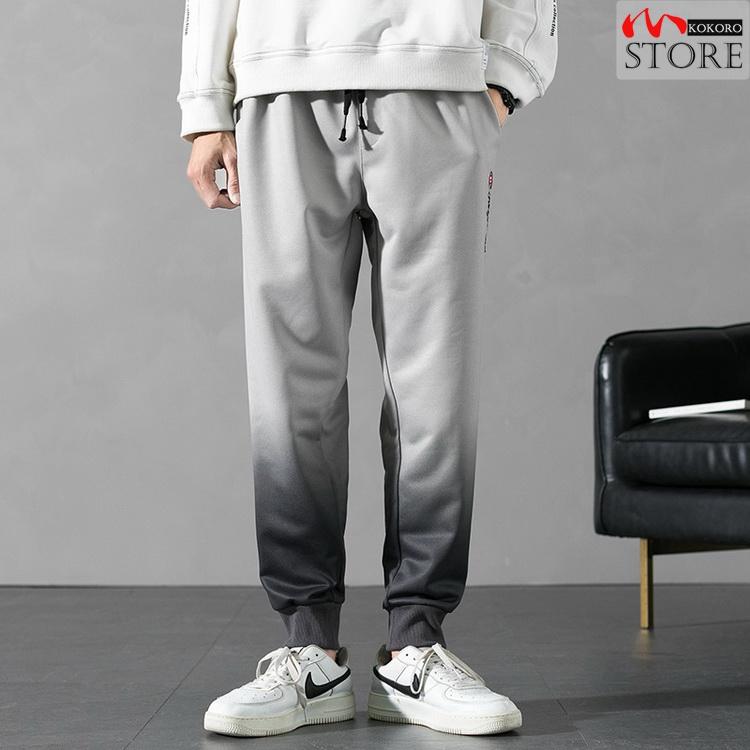 ジャージパンツ スウェットパンツ メンズ グラデーション ロゴ おしゃれ 秋物 アウトレット 送料無料 スエット ロングパンツ ジム トレーニングパンツ 秋冬