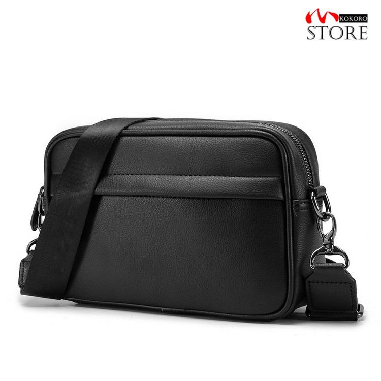 ショルダーバッグ メンズ ブラック オシャレ シンプル ミニバッグ ショルダー カバン 鞄 斜めがけ Puレザー 小さい 通勤 通学 C 心store 通販 Yahoo ショッピング