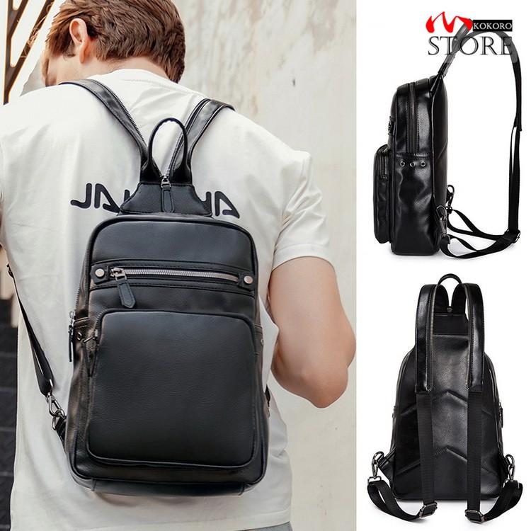 リュック リュックサック メンズリュック デイパック 2wayバッグ ボディバッグ 合成皮革 おしゃれ かばん 鞄 バック C 心store 通販 Yahoo ショッピング