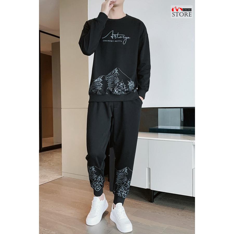 メンズ セットアップ スウェット上下セット ジャージ 上下 トレーナー+