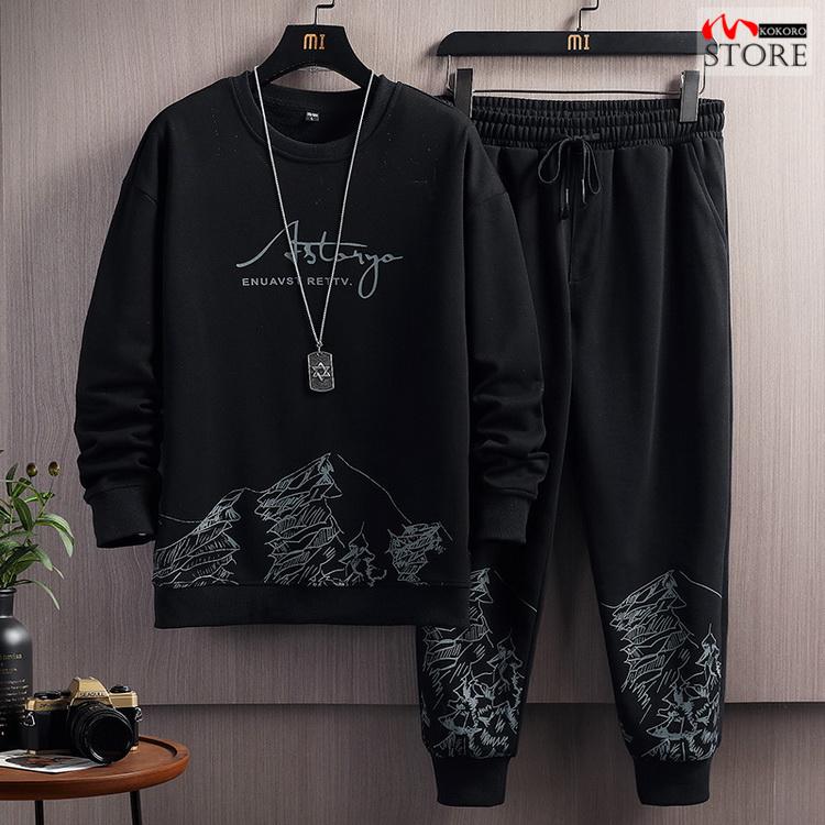 メンズ セットアップ スウェット上下セット ジャージ 上下 トレーナー+