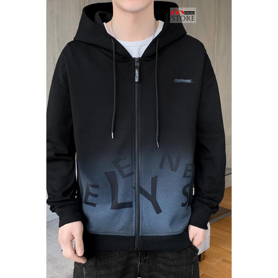 ジップアップパーカー メンズ パーカー 春服 春物 トップス きれいめ  