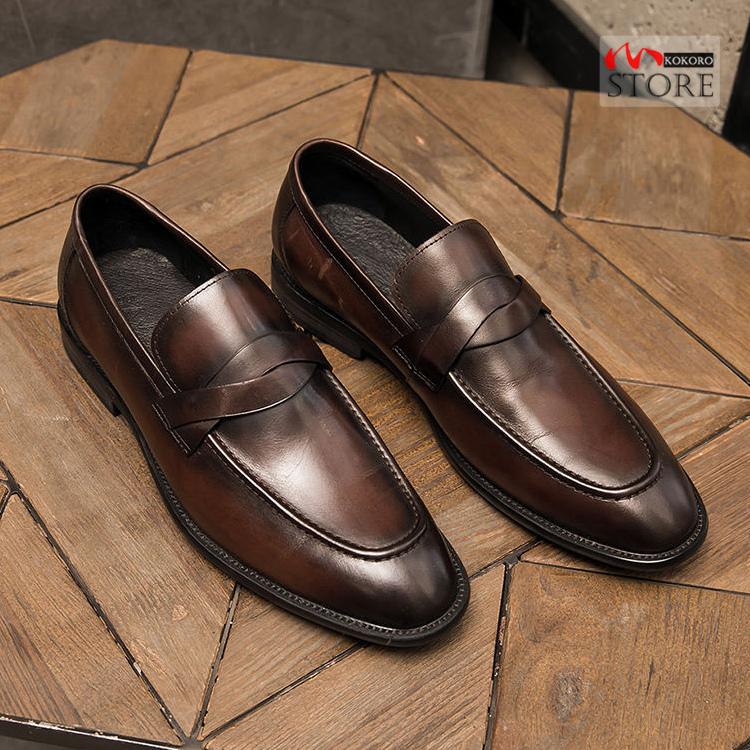 ローファー メンズ カジュアルシューズ スリッポン 革靴 合成皮革 紳士靴 歩きやすい 疲れにくい D 心store 通販 Yahoo ショッピング