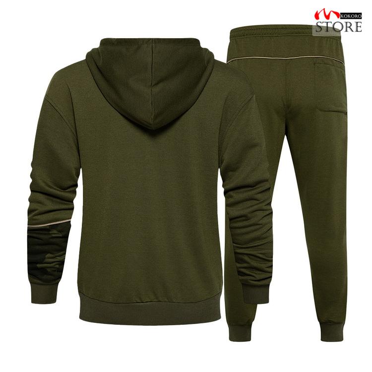 スウェット上下セット メンズ ジップパーカー+ジョガーパンツ スポーツ