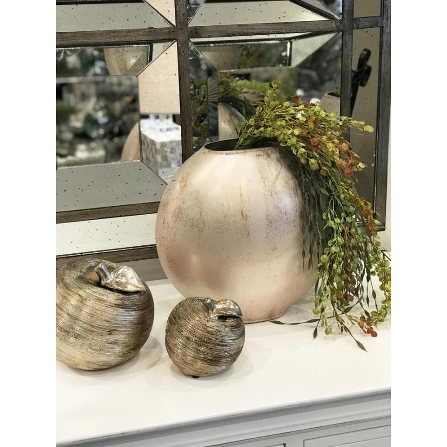 Flowerベース 花瓶 ガラス ピンクベージュ 